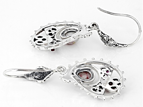Rosalinda And Ruby Sterling Silver Earrings 2.21ctw