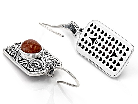 Sunstone Sterling Silver Earrings