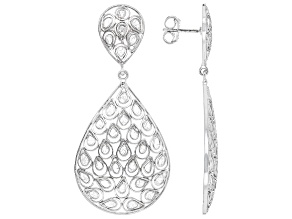 Polki Diamond Sterling Silver Earrings
