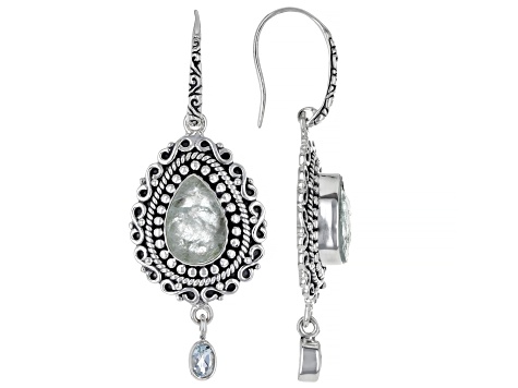 Aquamarine and Blue Topaz Sterling Silver Earrings 0.54ct