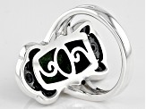 Ruby Zoisite and Ruby Sterling Silver Ring