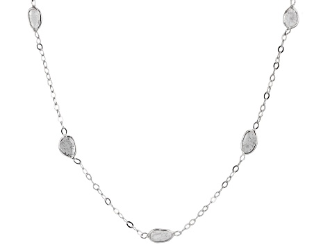 Polki Diamond Sterling Silver Necklace