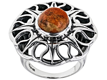 Picture of Sponge Coral Sterling Silver Sun Ring