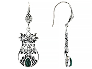 Picture of Malachite Sterling Silver Dangle Earrings