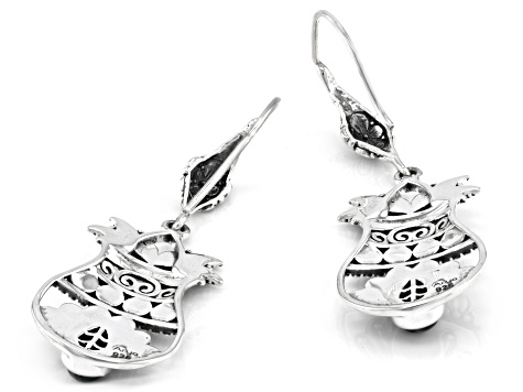 Malachite Sterling Silver Dangle Earrings