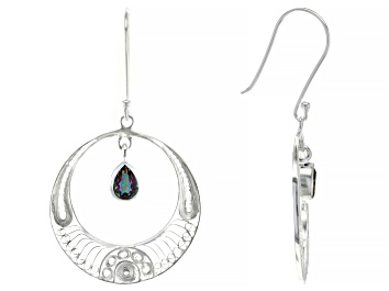 Picture of Mystic Quartz Sterling Silver Dangle Earrings 1.66ctw