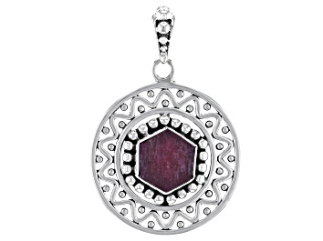 Picture of Rough Ruby Sterling Silver Pendant
