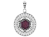 Rough Ruby Sterling Silver Pendant