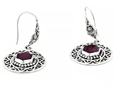 Rough Ruby Sterling Silver Earrings