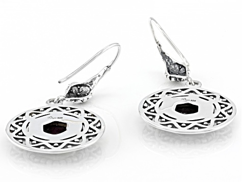 Rough Ruby Sterling Silver Earrings