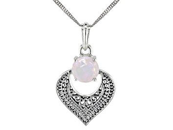Picture of Rainbow Moonstone Sterling Silver Pendant With Chain 2.04ct