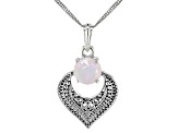 Rainbow Moonstone Sterling Silver Pendant With Chain 2.04ct