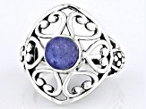 7mm Rough Tanzanite Sterling Silver Ring