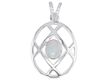 Picture of 9x11mm Ethiopian Opal Sterling Silver Pendant