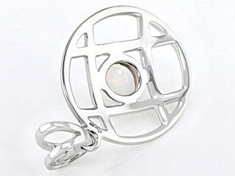 9x11mm Ethiopian Opal Sterling Silver Pendant