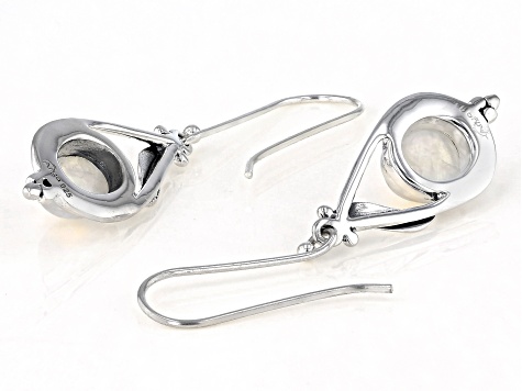 14K Two-Tone 0.12ctw Diamond Fish Hook Earrings