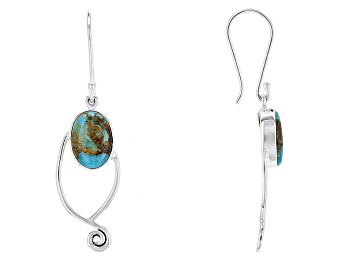 Picture of Blue Turquoise Sterling Silver Earrings