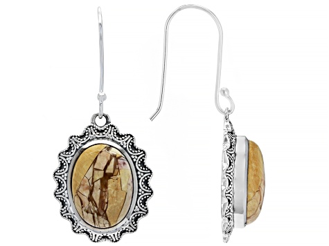 Brecciated Mookaite Sterling Silver Earrings