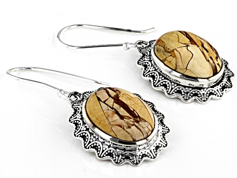 Brecciated Mookaite Sterling Silver Earrings