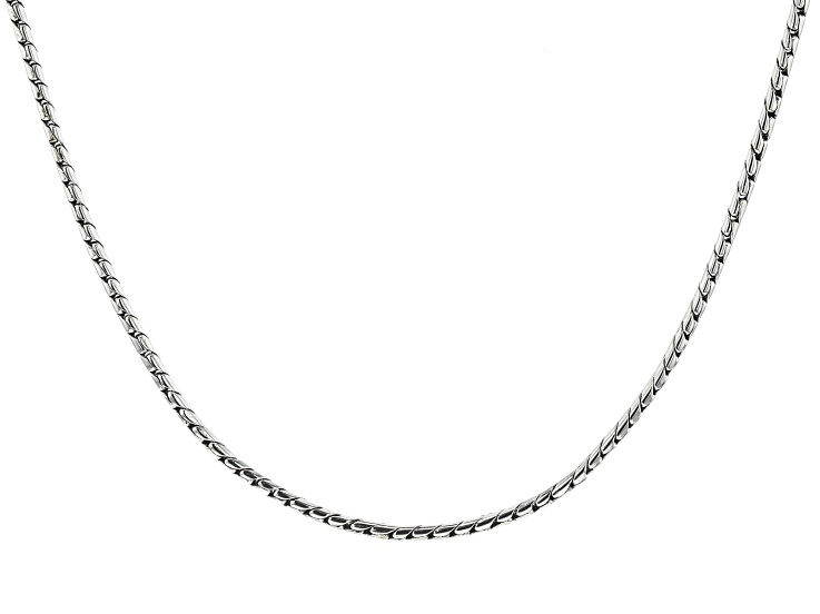 Sterling Silver Cobra Chain Necklace - IDA939 | JTV