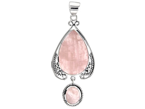 Rose Quartz Sterling Silver Pendant