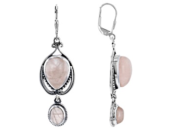 Picture of Rose quartz Sterling Silver Earrings