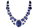 Rough Tanzanite Sterling Silver Necklace