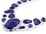 Rough Tanzanite Sterling Silver Necklace