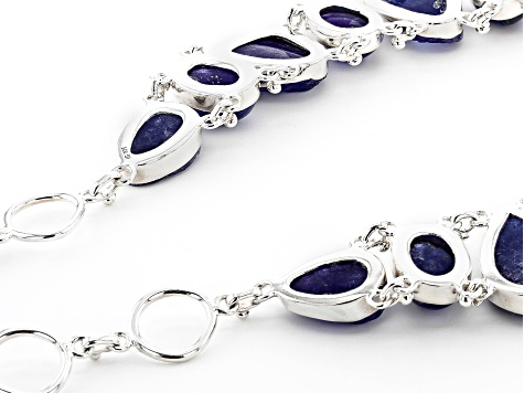 Rough Tanzanite Sterling Silver Necklace