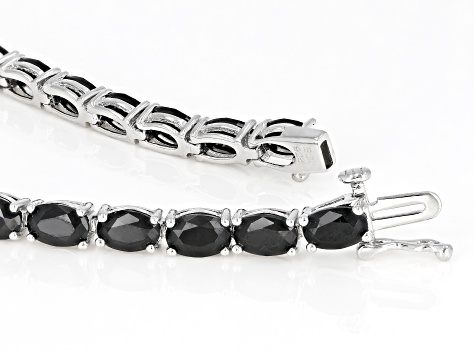 STERLING SILVER BLACK SPINEL outlets BRACELET #A362