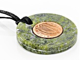 Green Connemara Marble Leather Cord Necklace