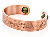 Green Connemara Marble Copper Over Brass Cuff Bracelet