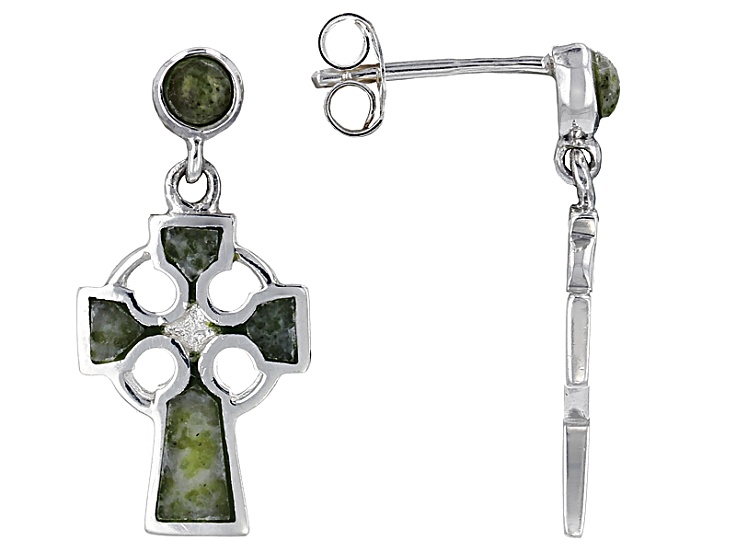 celtic cross earrings sterling silver