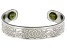 Green Connemara Marble Silver Tone Brass Bracelet