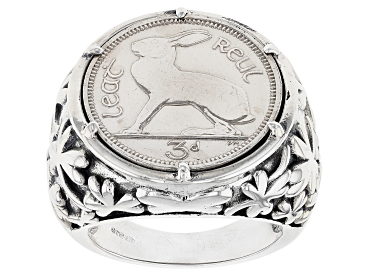 Sterling Silver Thurpenny Bit Coin Ring