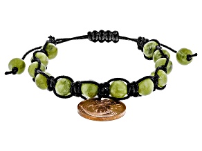 Green Connemara Marble And Copper Coin Bracelet