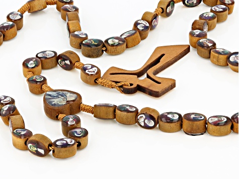 WoMix Shape Wooden Bead Saints Rosary