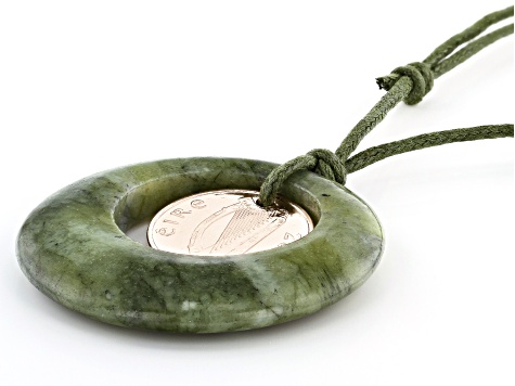 Lucky Irish Penny Leather Cord Necklace