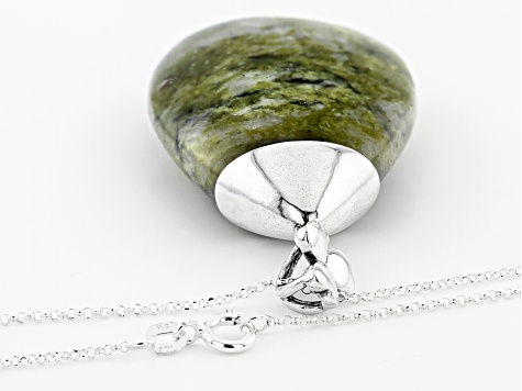 Connemara Marble Silver Pendant W/Chain
