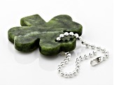 Shamrock Connemara Marble Silver Tone  Key Chain