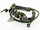 Green Connemara Marble Leather Bracelet