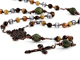 Connemara Marble Antiqued Gold-Tone St. Michael Protection Rosary