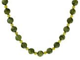 Green Connemara Marble Sterling Silver Beaded Necklace