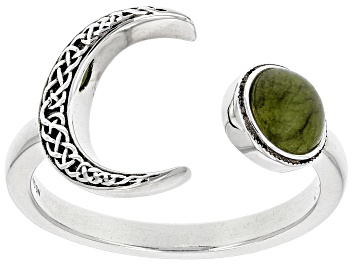 Picture of Connemara Marble  Silver Sun & Moon Ring