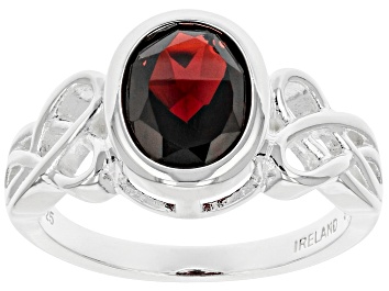 Picture of Garnet Sterling Silver Celtic Ring 2.50ct