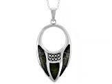 Green Connemara Marble Sterling Silver Pendant