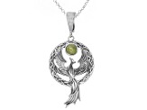 Connemara Marble Phoenix Sterling Silver Enhancer With Chain
