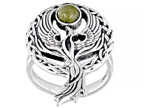 Connemara Marble Sterling Silver Phoenix Ring