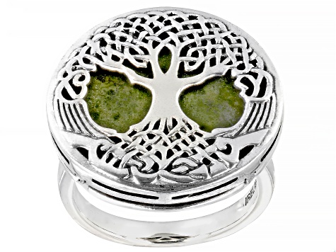 Connemara Marble Sterling Silver Tree of Life Ring