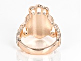 Rose Quartz Rose Tone Claddagh Ring